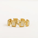 Unlock 18K Diamond Lock Infinte Gold Ring